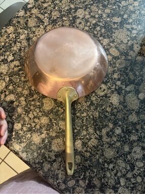 Vintage Paul Revere Copper Sauté Pan with Brass Handle - Polished Copper Finish